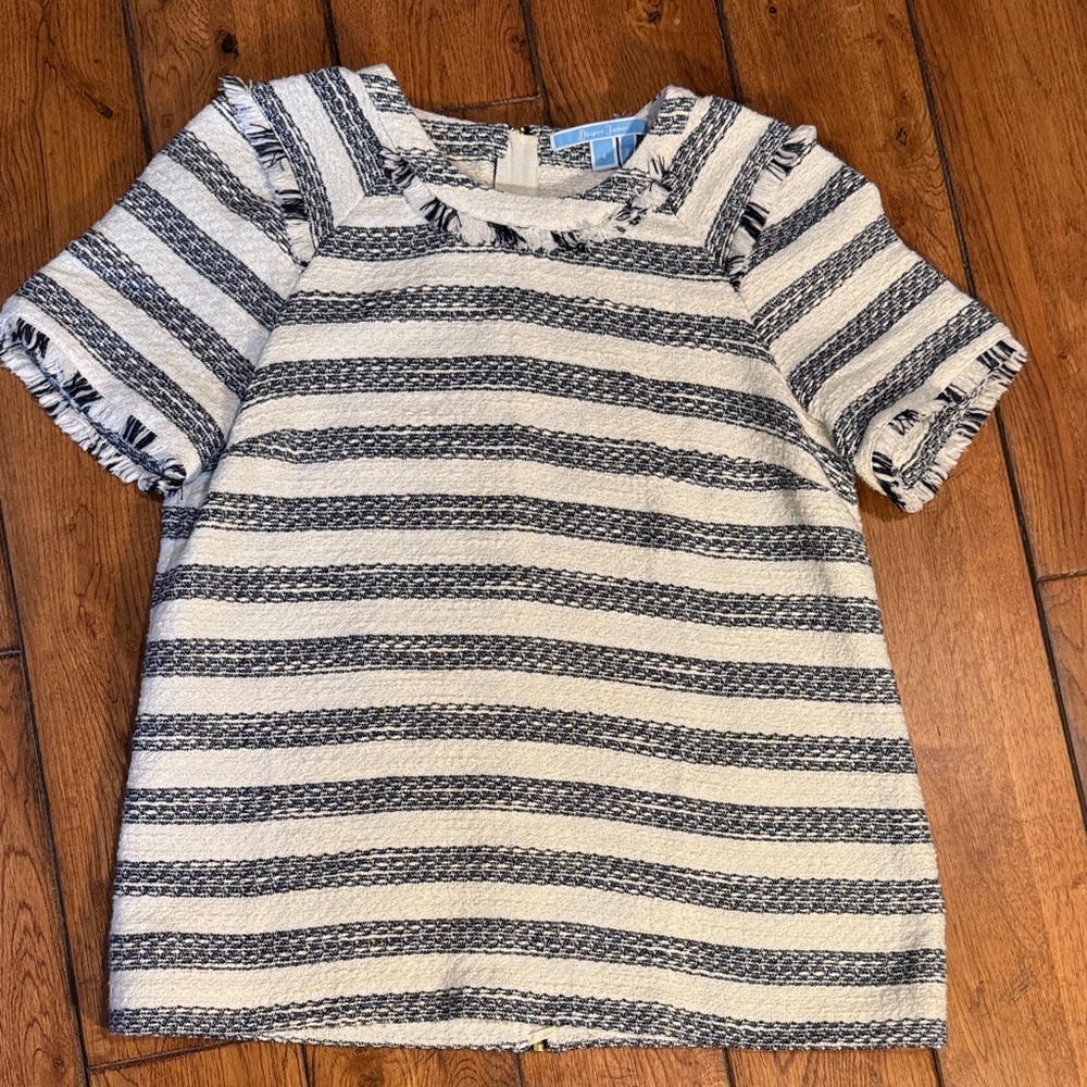 Draper James Navy & Cream Stripe Short-Sleeve Tee